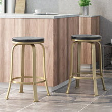 Load image into Gallery viewer, Modern Industrial Counter Stool Set With Swivel Function