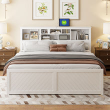Load image into Gallery viewer, Platform Bed With Multi Storage Headboard, USB And Drawers