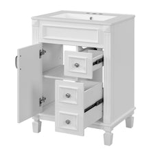 Load image into Gallery viewer, Bathroom Vanity With Sink, Compact Cabinet & 2 Drawers And Adjustable Shelf