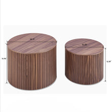 Load image into Gallery viewer, Handcrafted Nested Table Set, 2 Pieces