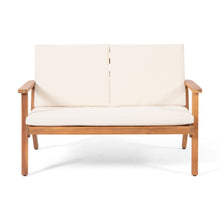 Load image into Gallery viewer, Serenit - 2 Piece Patio Set With Cushions, Loveseat And Coffee Table - Beige / Brown