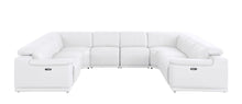 Load image into Gallery viewer, Leather Modular U Shaped Eight Piece Corner Sectional - White
