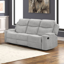 Load image into Gallery viewer, Galya - Motion Loveseat With Console - Light Gray Chenille