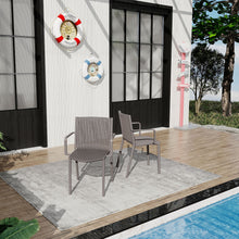 Load image into Gallery viewer, 4 Piece Stackable Single Chairs With Vertical Stripe Design For All Weather