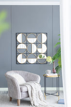 Load image into Gallery viewer, Eclectic Styling Metal Beaded Wall Mirror With Contemporary Design For Bedroom, Liveroom & Entryway