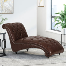 Load image into Gallery viewer, Chaise Lounge With Button Tufted Diamon Stitch