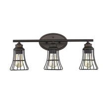 Load image into Gallery viewer, Three Light Cage Wall Light - Bronze