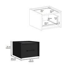 Load image into Gallery viewer, Floating Nightstand, Space Saving Design With Handy Drawer And Surface - Black