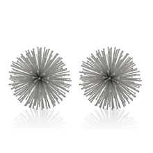 Load image into Gallery viewer, Decorative Spiky Sphere Tabletop Sculpture (Set of 2) - Silver