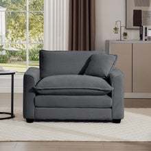 Load image into Gallery viewer, Modern Classic Fabric Single Chair Deep Seat Sofa With Pillow