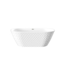 Load image into Gallery viewer, Freestanding Bathtub With Diamond Pattern Design