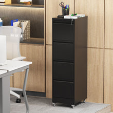 Load image into Gallery viewer, Drawer Metal Locking Vertical File Cabinet With Wheels Heavy Duty Lockable Storage