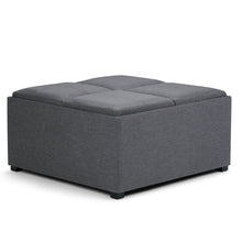 Load image into Gallery viewer, Avalon - Square Coffee Table, Storage Ottoman