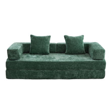 Load image into Gallery viewer, Convertible Floor Sofa Bed With Pillow Back Support Armrest