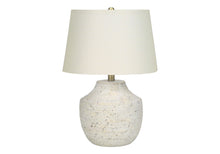Load image into Gallery viewer, 20" Concrete Urn Table Lamp With Empire Shade - Cream