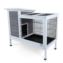 Load image into Gallery viewer, Two Tier Wooden Indoor / Outdoor Rabbit Cage For Small Animals With Runway And Leak-Proof Plastic Tray