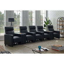 Load image into Gallery viewer, Warren - 5 Seater Home Theater With 2 Wedge Consoles - Black