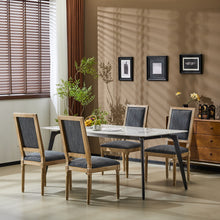 Load image into Gallery viewer, French Country Style Dining Chair With Upholstered Seating And Fluted Legs