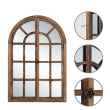 Load image into Gallery viewer, 36" Arch Framed Accent Mirror - Brown
