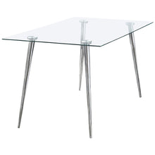 Load image into Gallery viewer, Vendas - Rectangular Glass Top Dining Table - Chrome