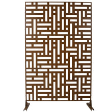 Load image into Gallery viewer, Decorative Freestanding Metal Privacy Screen For Indoor & Outdoor Use