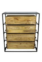 Load image into Gallery viewer, Wood 4 Drawer Chest - Natural