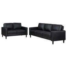 Load image into Gallery viewer, Ruth - 2 Piece Track Arm Sofa Set With Cushions - Black