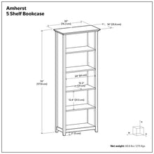Load image into Gallery viewer, Amherst - Bookcase With Adjustable Shelves