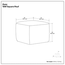 Load image into Gallery viewer, Zoey - Handcrafted Woven Cube Pouf