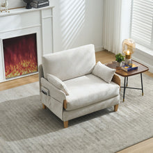 Load image into Gallery viewer, Mid Century Modern Foldable Sofa Bed, 3 In 1 Convertible Sleeper With 3 Pillows