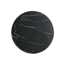 Load image into Gallery viewer, Outdoor Lightweight Concrete BMarble Effect Side Table, Living Room End Table - Black / Marble