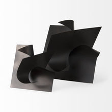 Load image into Gallery viewer, Contempo Antiqued Abstract Sculpture - Black