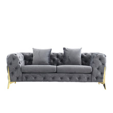 Load image into Gallery viewer, Loveseat With Diamond Button Tufting, Matching Throw Pillows