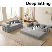 Load image into Gallery viewer, Convertible Sofa Bed With Removable Pillows
