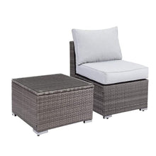 Load image into Gallery viewer, Modern Patio Set With Coffee Table
