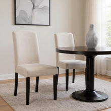 Load image into Gallery viewer, Upholstered Polyester Dining Parsons Chairs (Set of 2) - Beige