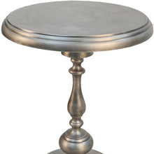 Load image into Gallery viewer, Metal Round End Table - Antique Nickle