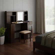 Load image into Gallery viewer, 47" Wood Lighted Vanity Single Drawer Dresser - Brown