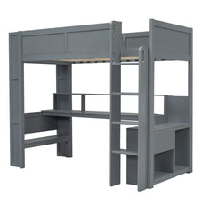 Load image into Gallery viewer, Gaming Loft Bed With Desk, Multi Storage Shelves, LED And Charging Station