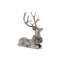 Load image into Gallery viewer, Poly Deer Christmas Figurine (Set of 2) - Silver / Black
