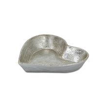 Load image into Gallery viewer, 7" Heart Cast Iron Handmade Vanity Tray - Silver