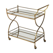 Load image into Gallery viewer, Antique Bar Cart - Gold