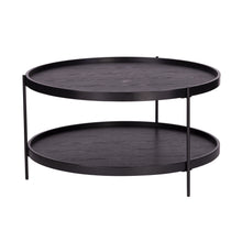 Load image into Gallery viewer, Manufactured Wood And Metal Round Coffee Table - Black