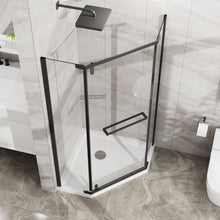 Load image into Gallery viewer, Durable Hardware Neo Angle Frameless Shower Door With Acrylic Base Combo