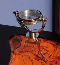 Load image into Gallery viewer, Gimbaled Compass On Tristand - Silver