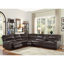 Load image into Gallery viewer, Saul - Power Motion Leather-Aire Sectional Sofa - Espresso
