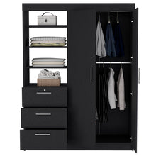 Load image into Gallery viewer, Wooden Three Drawer Dresser - Black