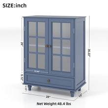 Load image into Gallery viewer, Minimalist Buffet Cabinet With Double Glass Doors And Drawer