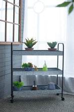 Load image into Gallery viewer, Homestead Galvanized Shelf Display 3 Tier - Metallic Gray