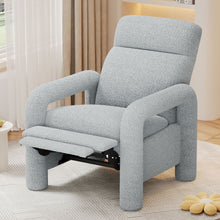 Load image into Gallery viewer, Push Back Recliner Armchair Upholstered Recliner Chair Single Sofa With Adjustable Backrest